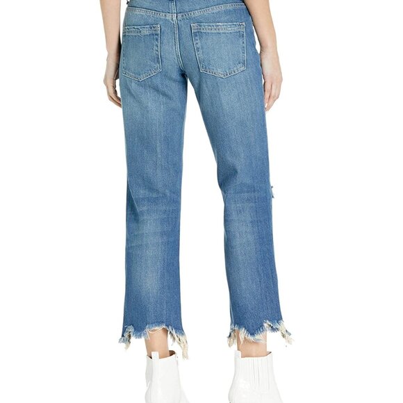 Free People Maggie Mr Straight Jeans Dark Denim - Picture 2 of 2